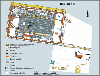 Basilique B de Latrun - Topographie : P. Mahy - Infographie : V. Miailhe