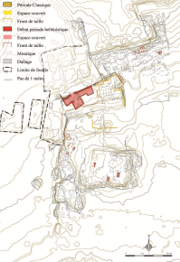 Période classique du rocher de Callicrateia - Topographie G. Hallier et V. MIAILHE